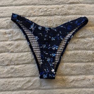 Floral Blue Bikini Bottom